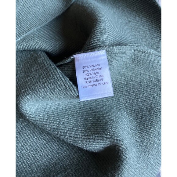 Nine West Sleeveless Moch Turtleneck Lightweight Sweater Large Sage Green - Picture 4 of 6